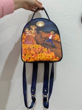 Disney Pixar Coco Exclusive Cemetery Light-Up Floral Mini Backpack New